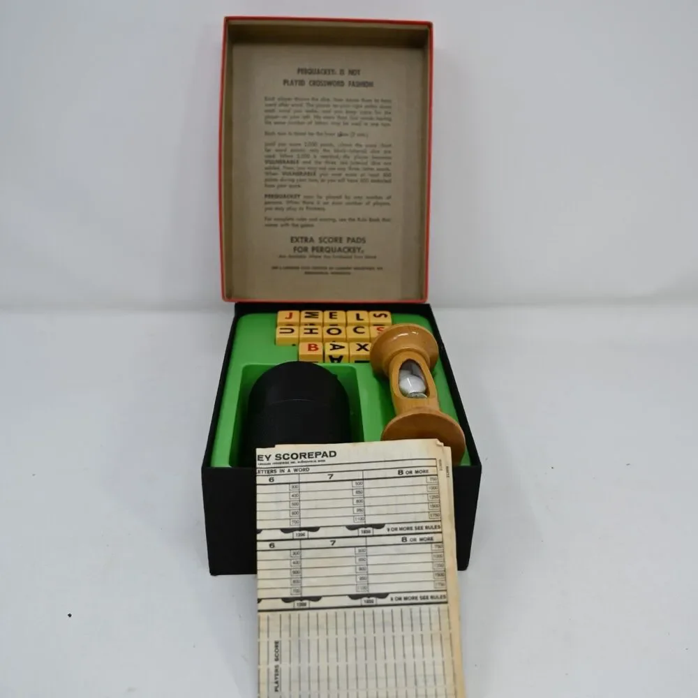 Perquackey Vintage 1965 Word Game Lakeside Complete Box Tested